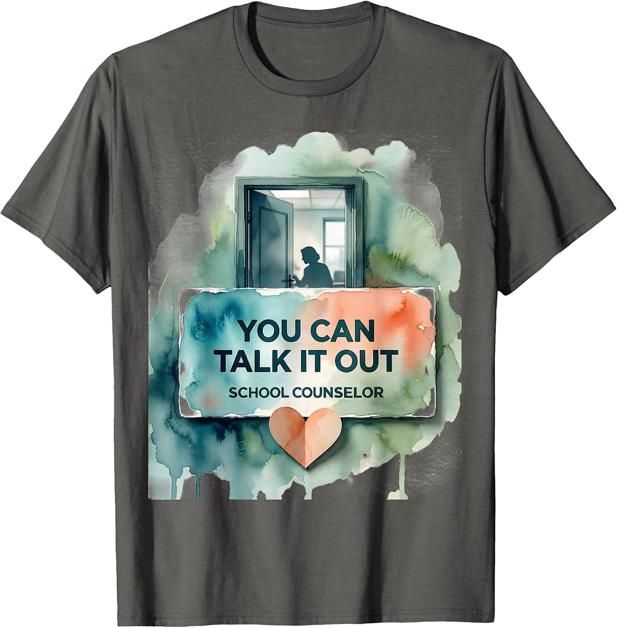 You Can Talk It Out School Counselor Appreciation Week T-Shirt - Asphalt Grey