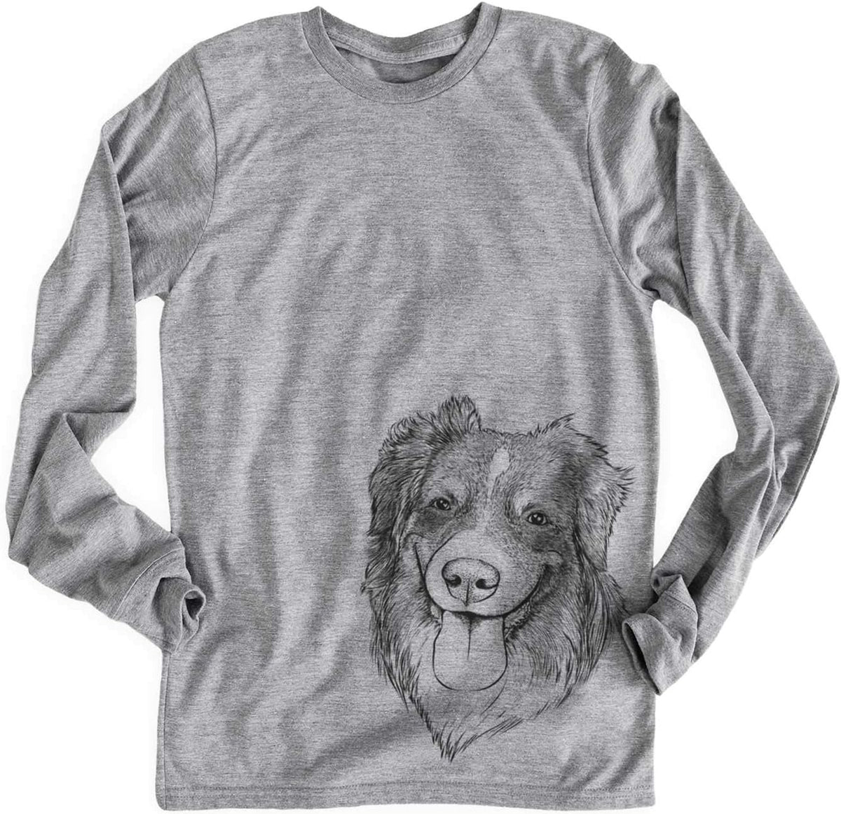 Bare Siena the Australian Shepherd Dog Triblend T-Shirt - Unisex Unisex Long Sleeve