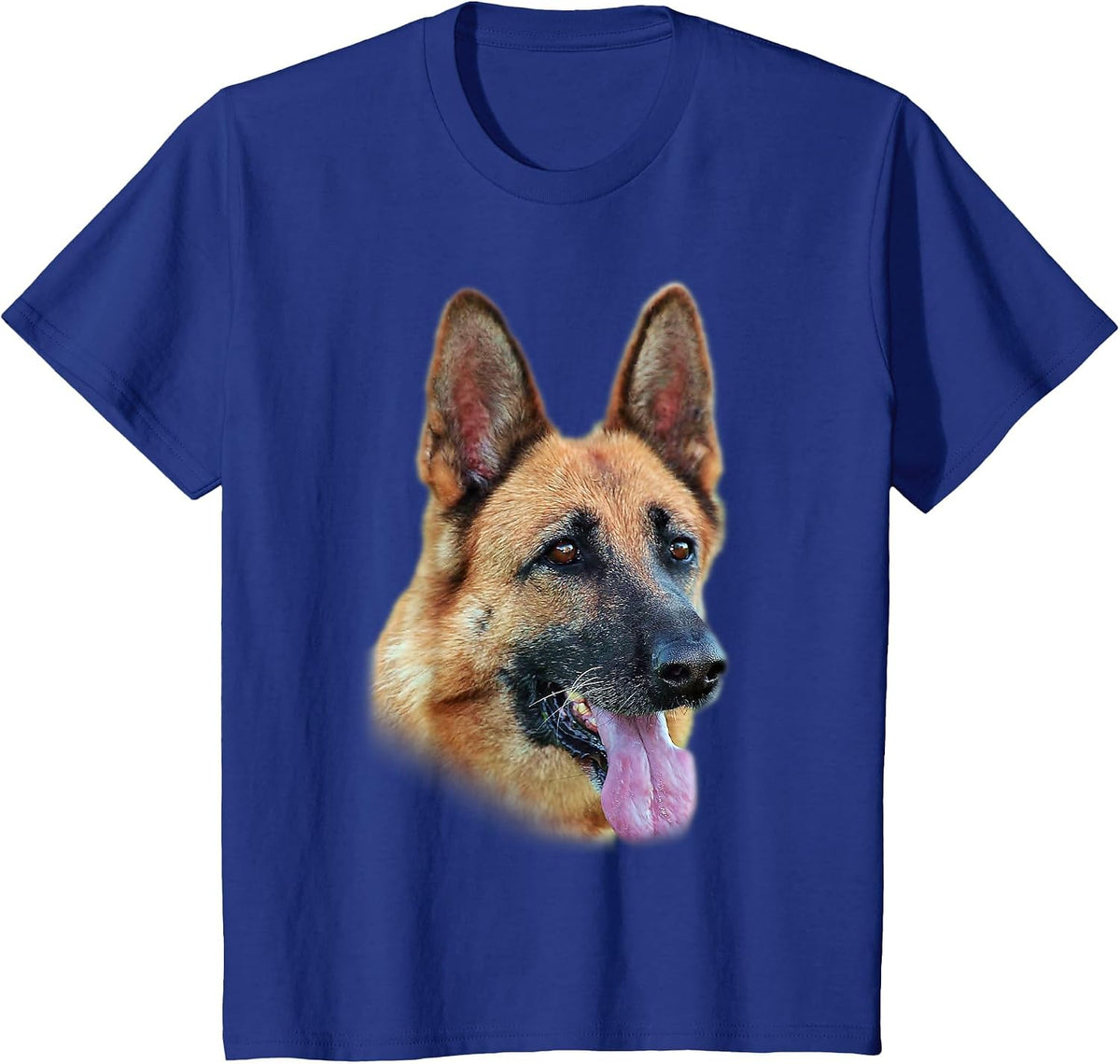 German Shepherd Face T-Shirt - Royal Blue
