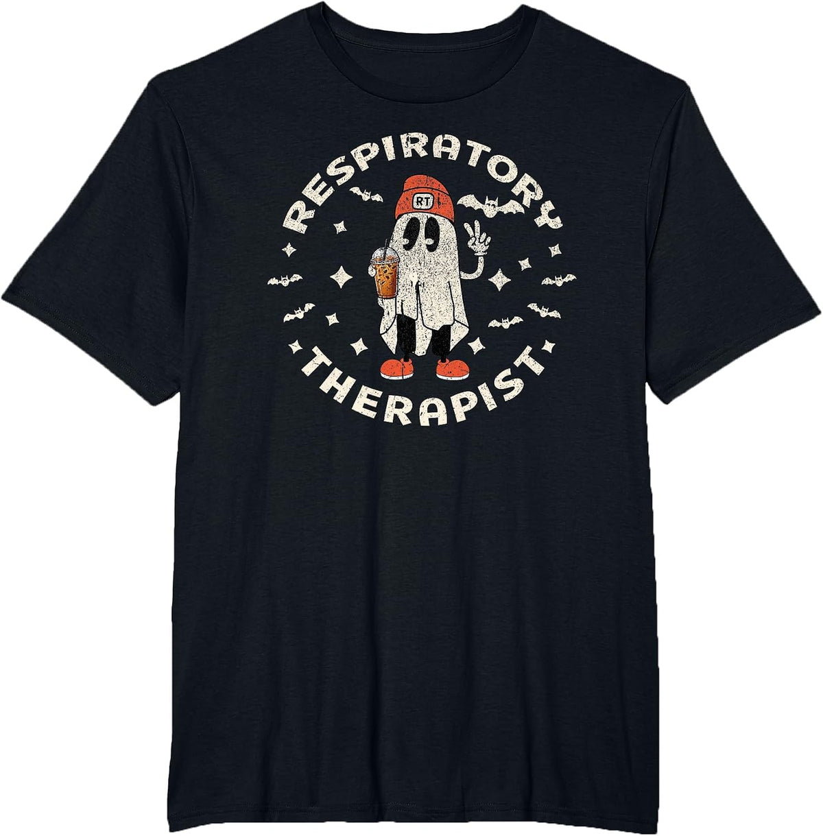 Halloween Respiratory Therapist RT Respiratory Therapy Fall T-Shirt - Black