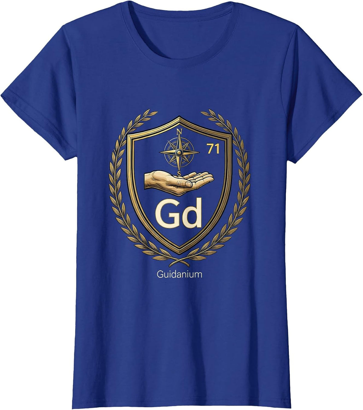 Women's 71 Gd Guidanium Funny Chemistry Element Nerd Gift T-Shirt - Royal Blue