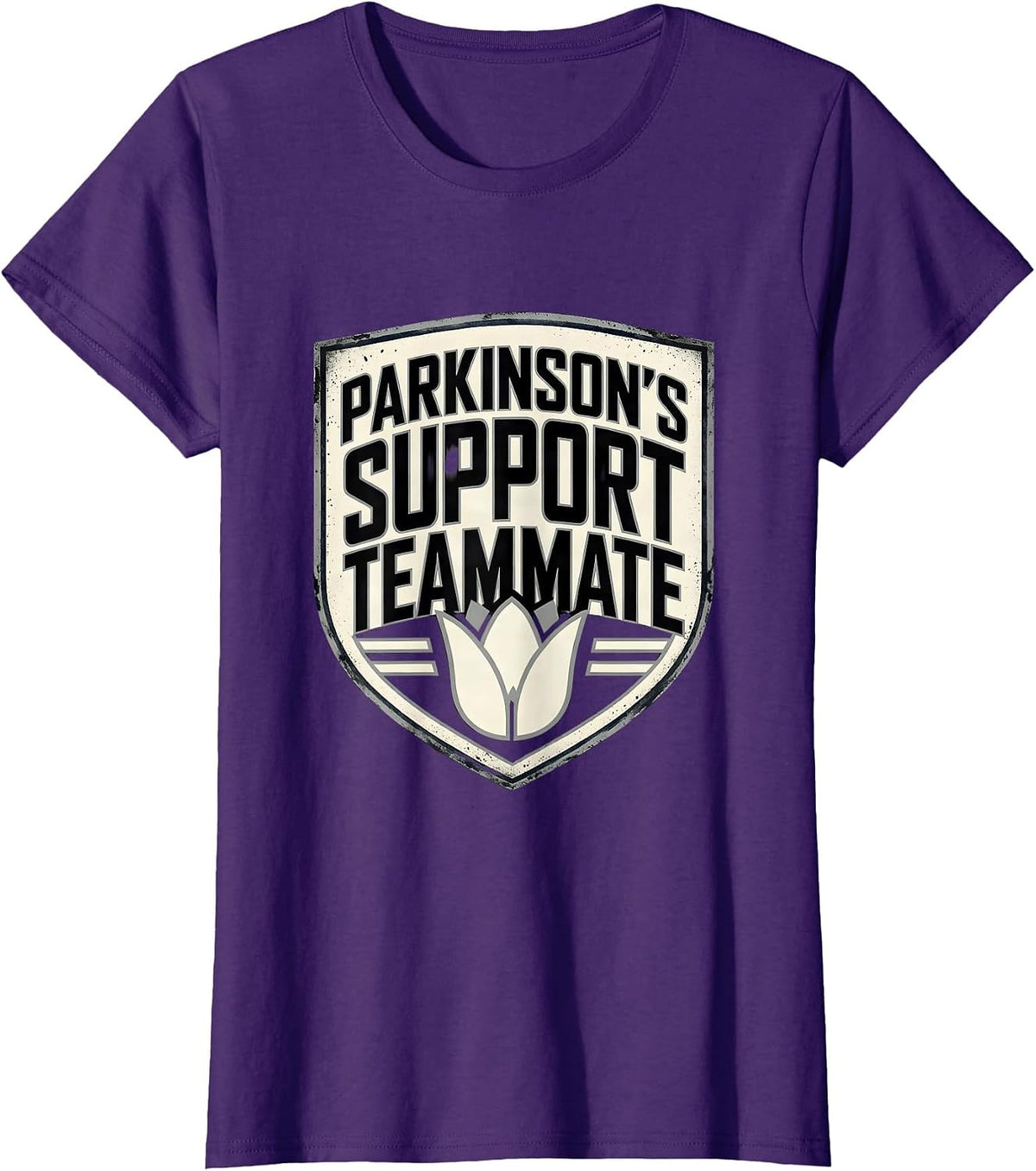 Women's Parkinson's Support Teammate Sports Awareness T-Shirt - Purple