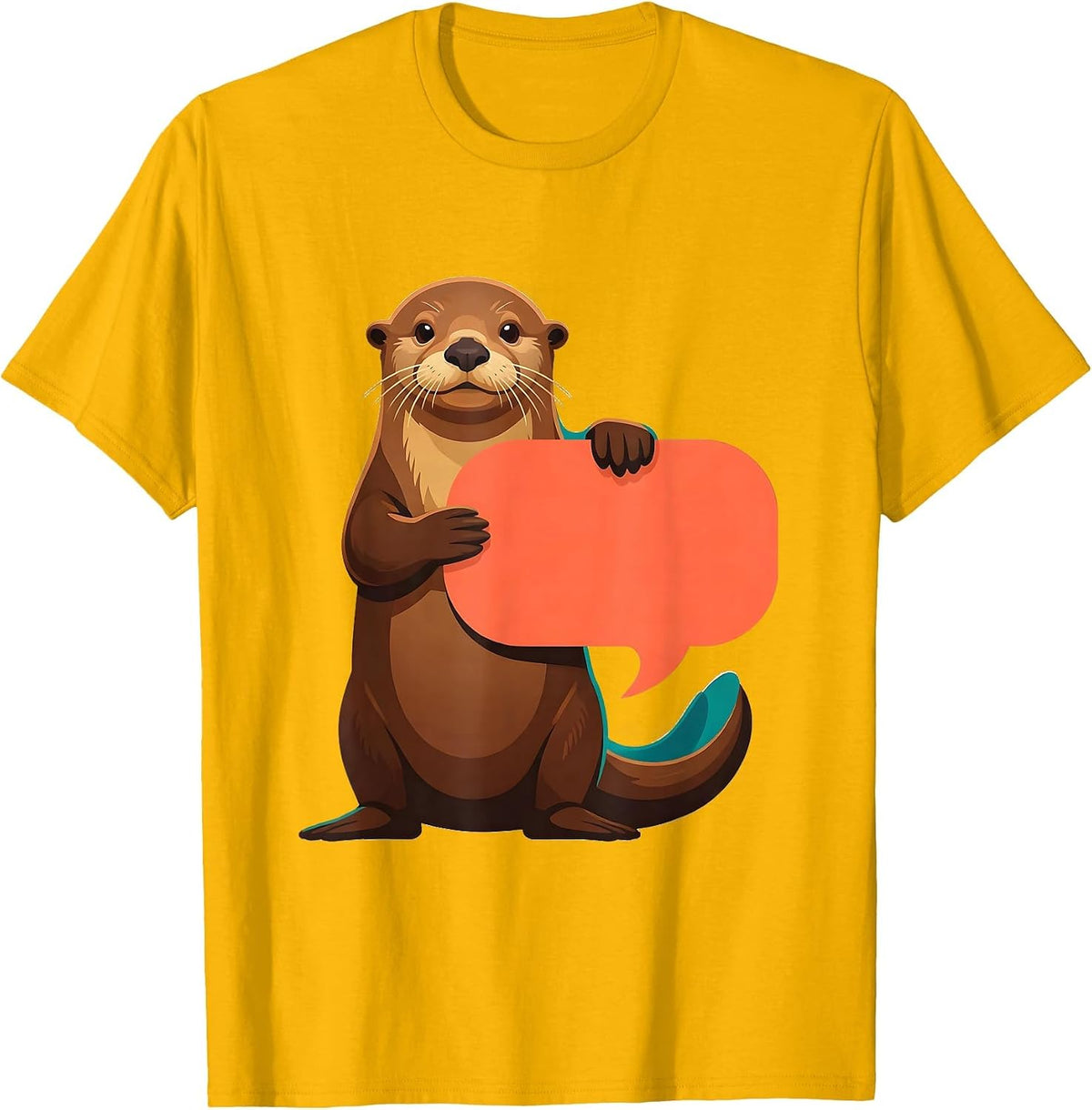 Upright Sea Otter Funny Otter Lover Humor T-Shirt - Golden Yellow