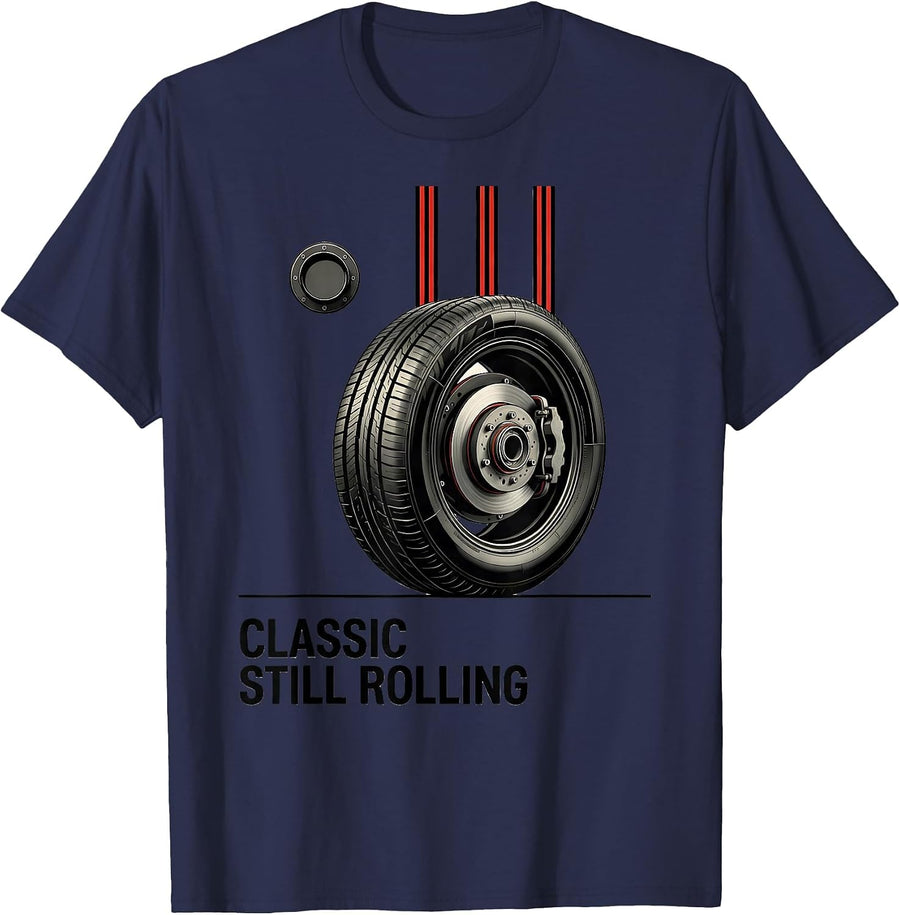 Classic, Still Rolling Swiss International Vintage Muscle T-Shirt - Navy Blue
