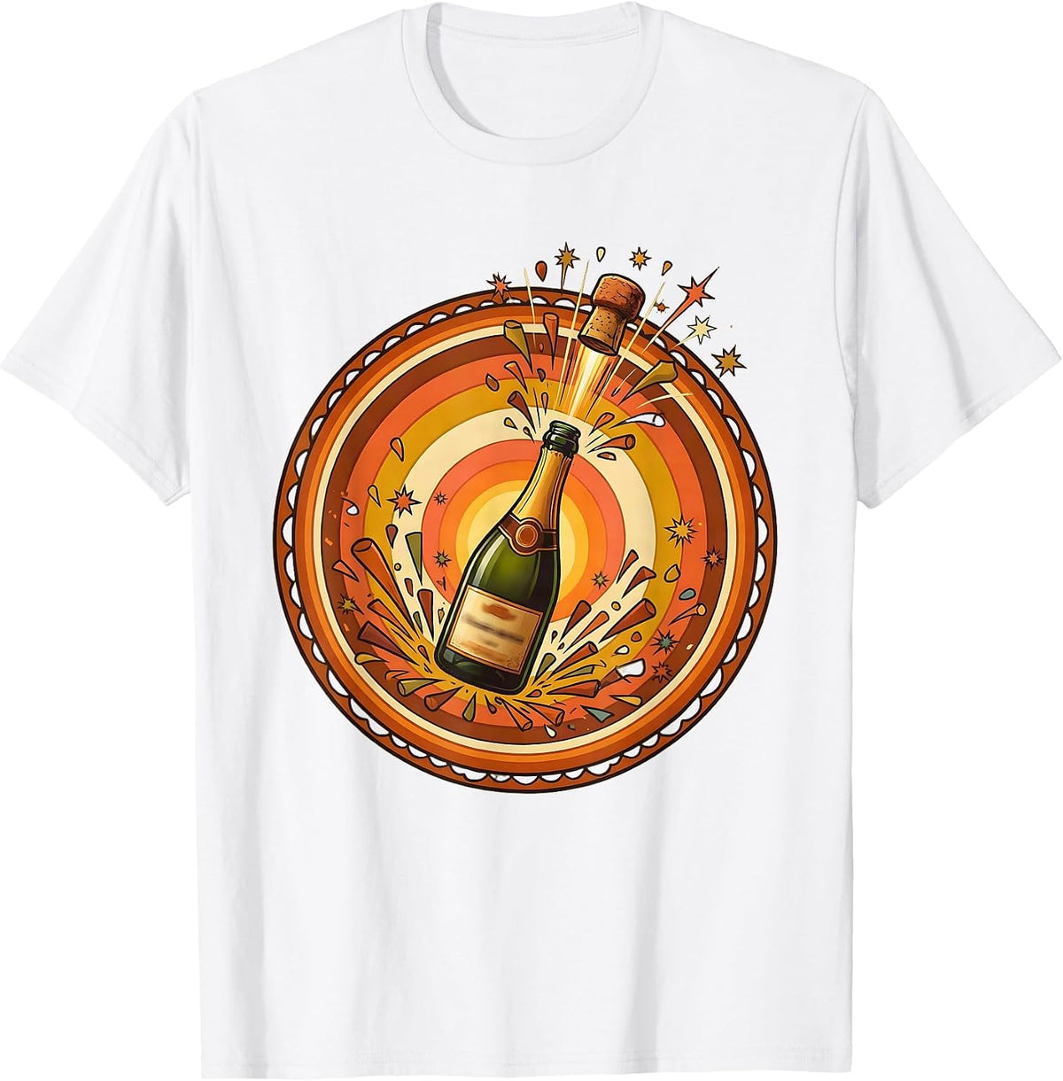 Won't Miss Mira Champagne Celebration Graphic T-Shirt - White