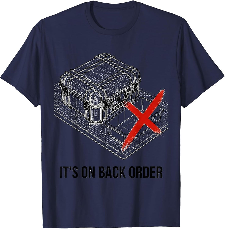 It's On Back Order Swiss International Auto Mechanic Dad T-Shirt - Navy Blue