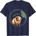Guinea Pig Emblem Pet Lover Funny Animal Humor T-Shirt - Navy Blue