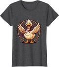 Women's Silly Goose Tangled in Party Streamers T-Shirt - Dark Heather Grey