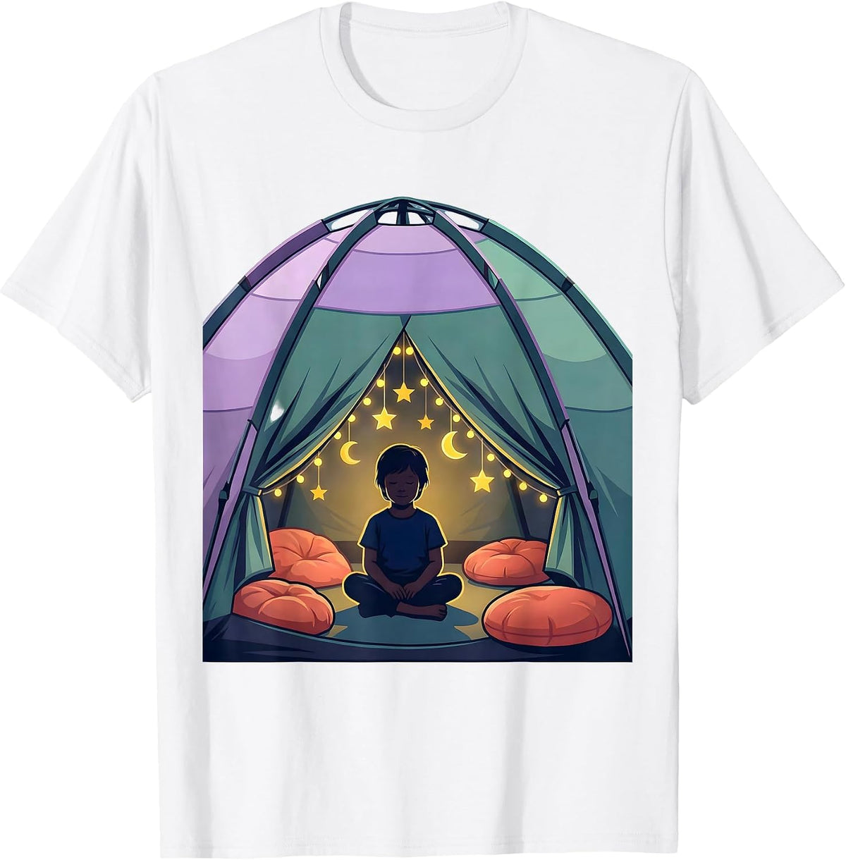 Calm Child in Cozy Sensory Tent ABA Design T-Shirt - White