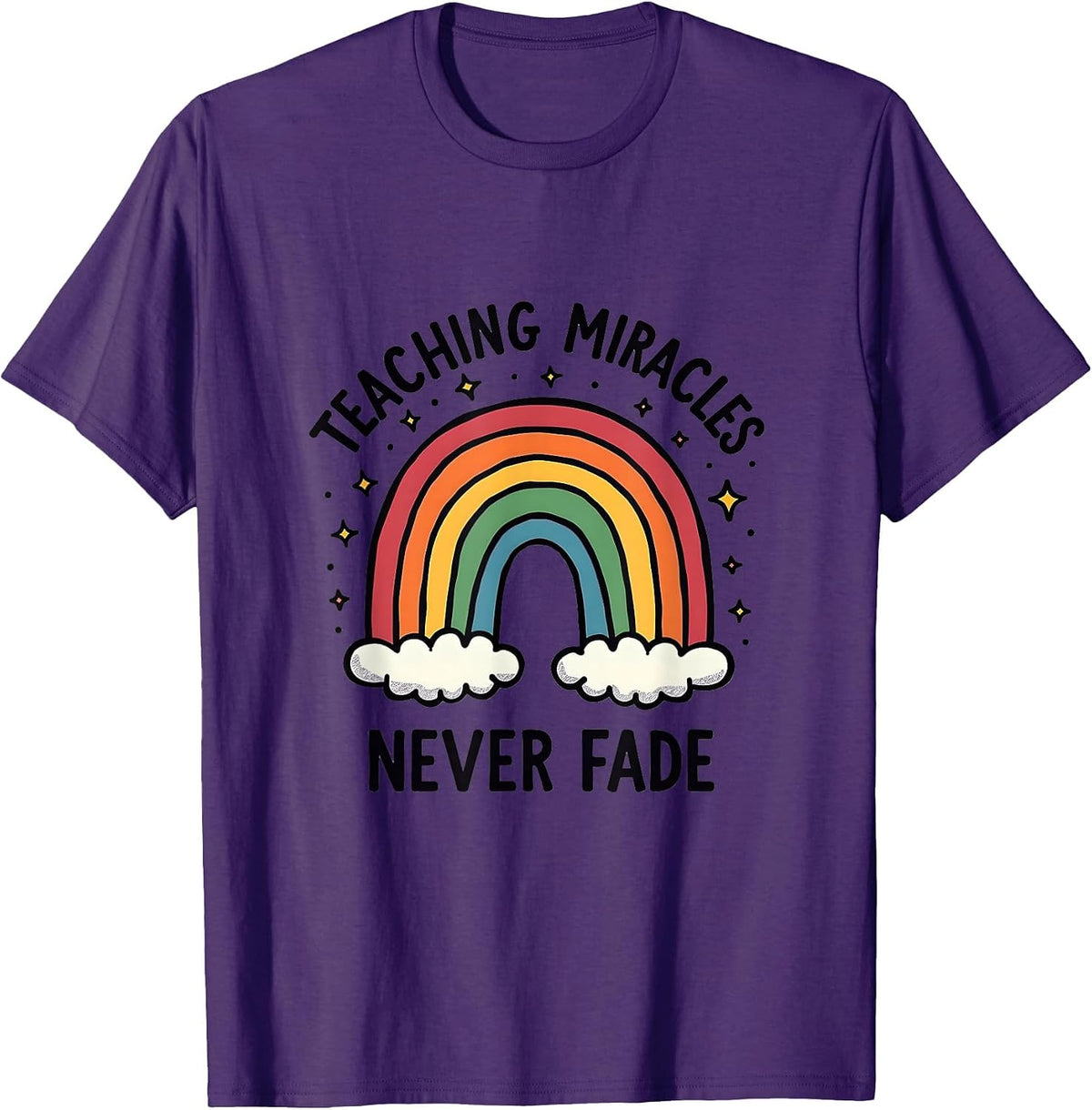 Teaching Miracles Never Fade Special Ed Design T-Shirt - Purple