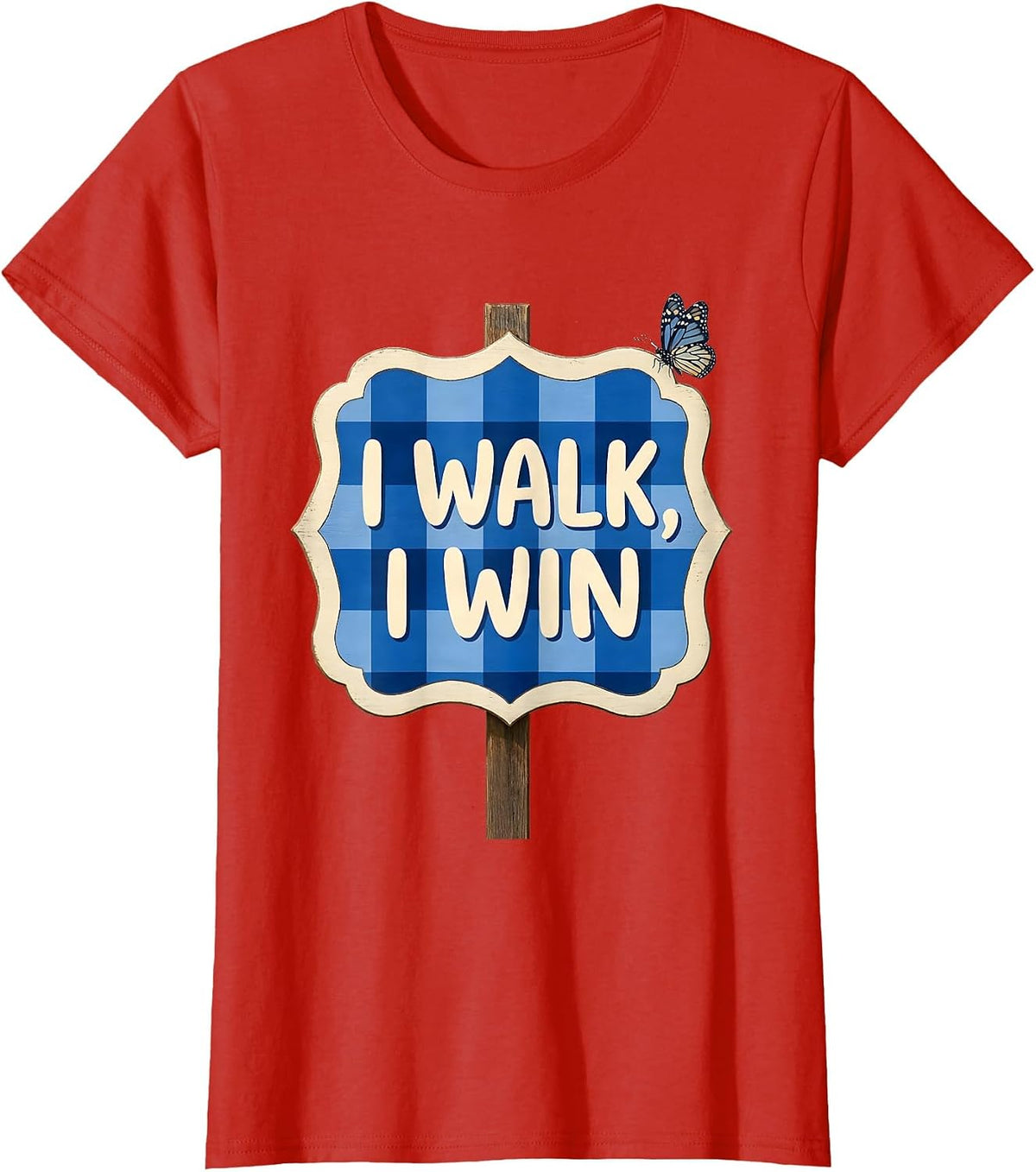 I Walk I Win Physical Therapy Recovery Design T-Shirt - Red