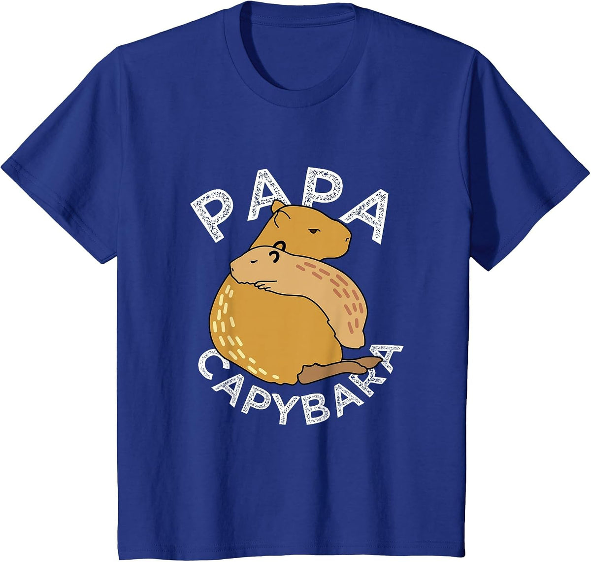 Capybara Animals Pet - Papa Capybara T-Shirt - Royal Blue