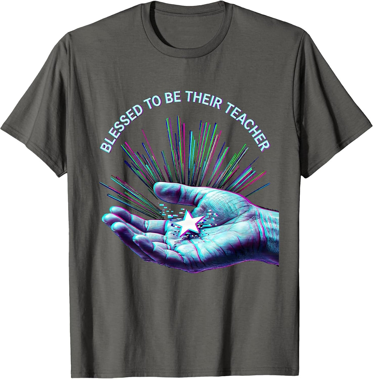 Blessed To Be Their Teacher Special Education Design T-Shirt - Asphalt Grey