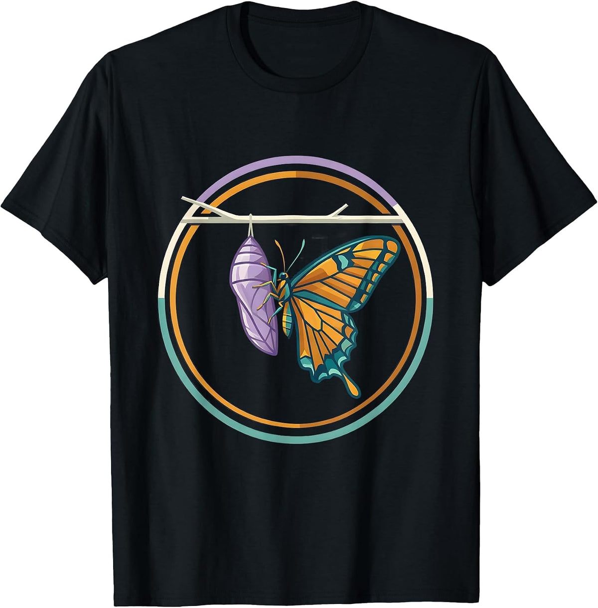 Men's Sped Teacher Butterfly Transformation Graphic T-Shirt - Black