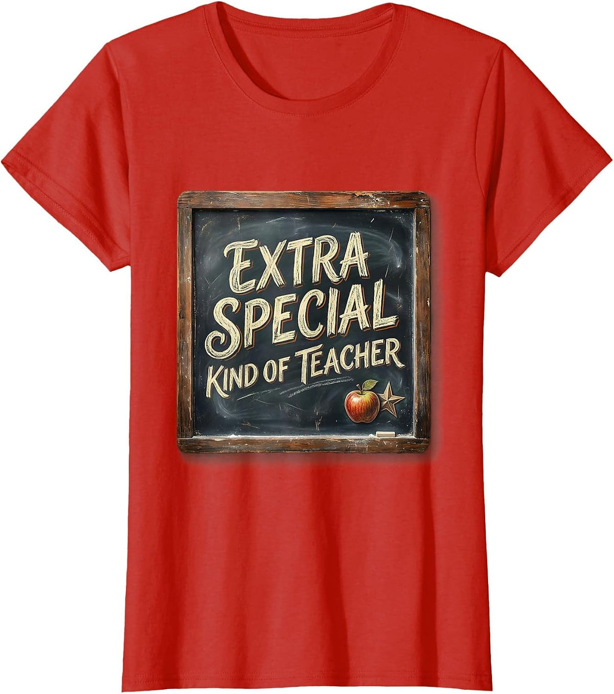 Extra Special Kind of Teacher Special Education Design T-Shirt - Red