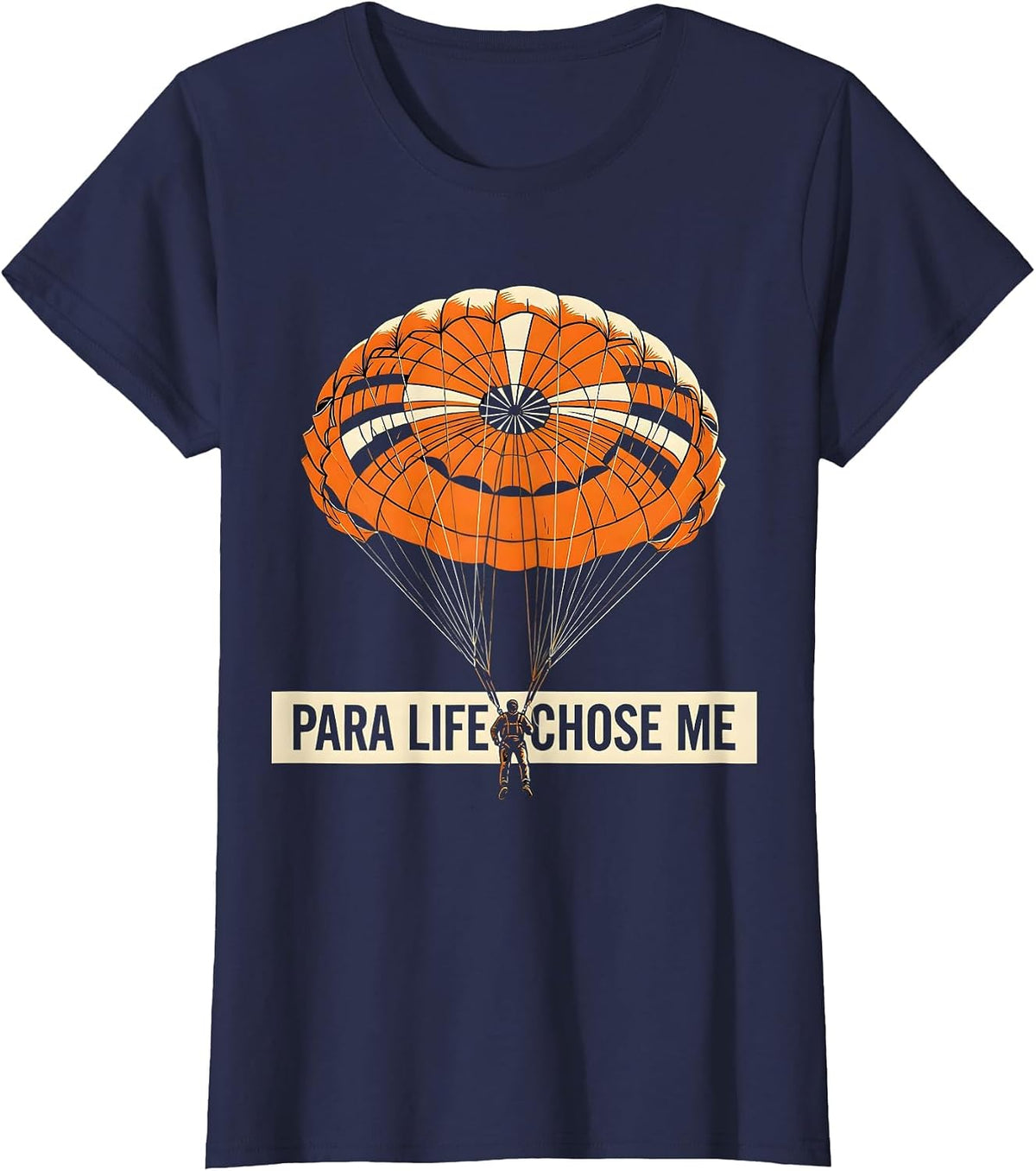 Women's Para Life Chose Me Proud Para Educator Design T-Shirt - Navy Blue