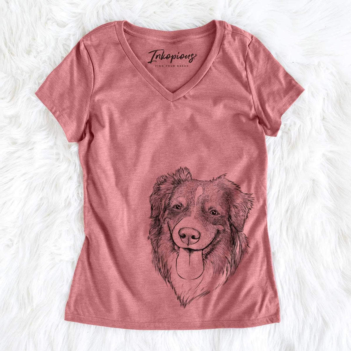 Bare Siena the Australian Shepherd Dog Triblend T-Shirt - size chart