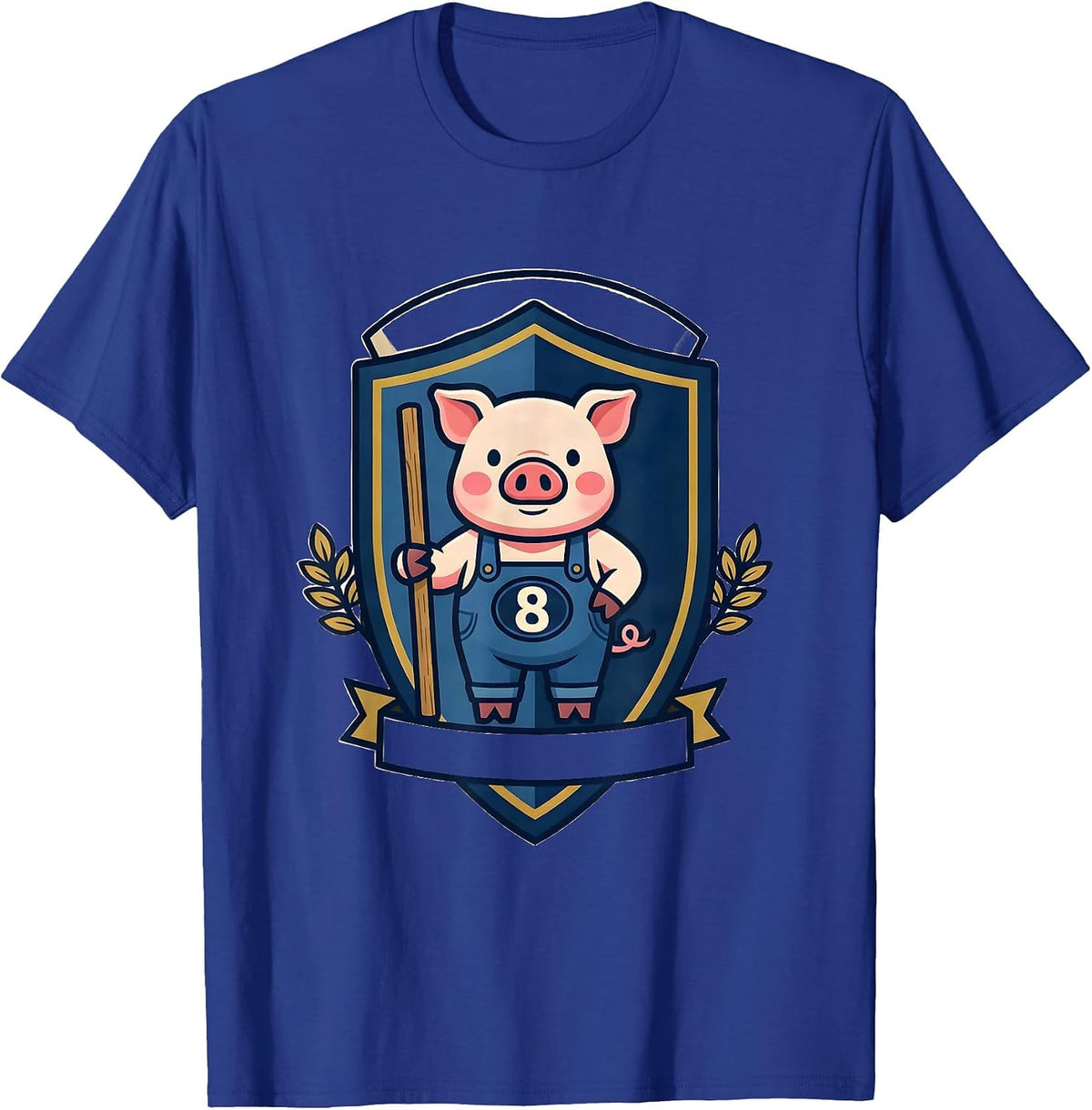 8 Funny Pig Lover Halloween Costume Novelty Humor T-Shirt - Royal Blue