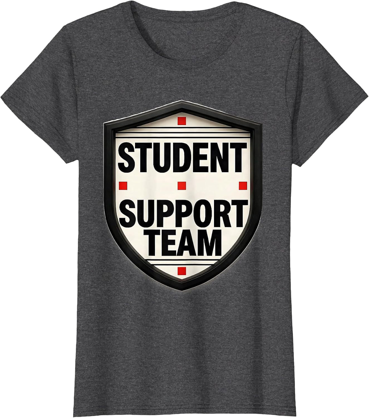 Women's Student Support Team School Support Staff Appreciation Squad T-Shirt - Dark Heather Grey