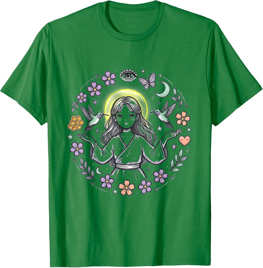 Men's Autism Awareness Hummingbird Outstretched Arms Design T-Shirt - Kelly Green
