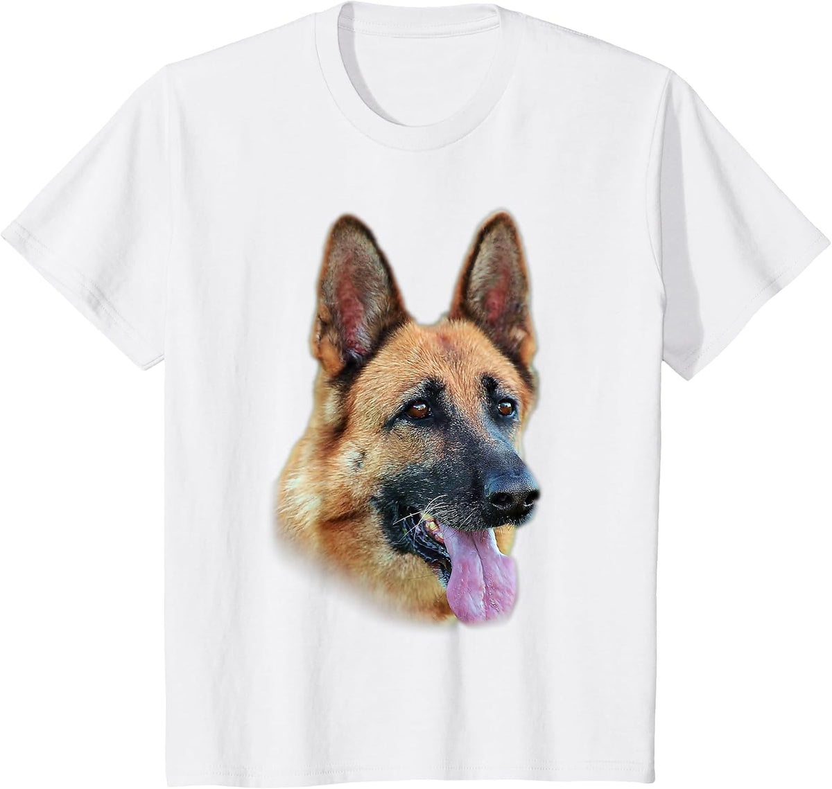 German Shepherd Face T-Shirt - White