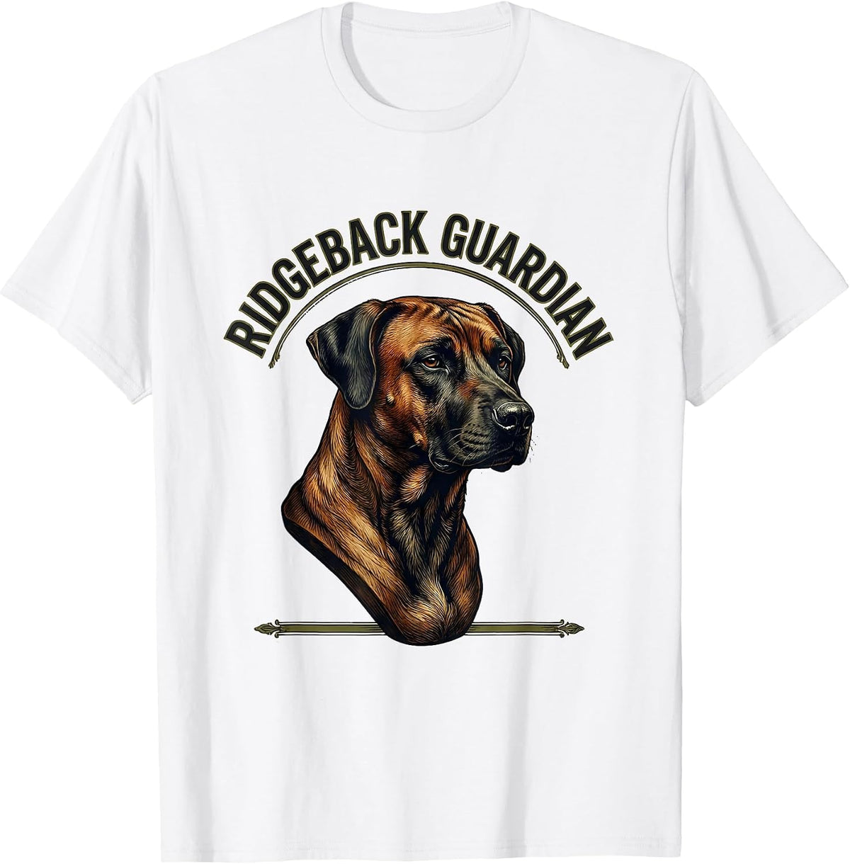 Men's Ridgeback Guardian Vintage Rhodesian Ridgeback Dog Lover T-Shirt - White