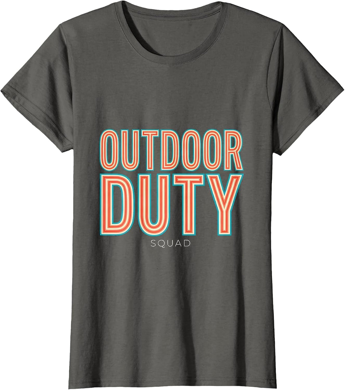 Women's Outdoor Duty Squad Appreciation Back To School Staff Squad T-Shirt - Asphalt Grey