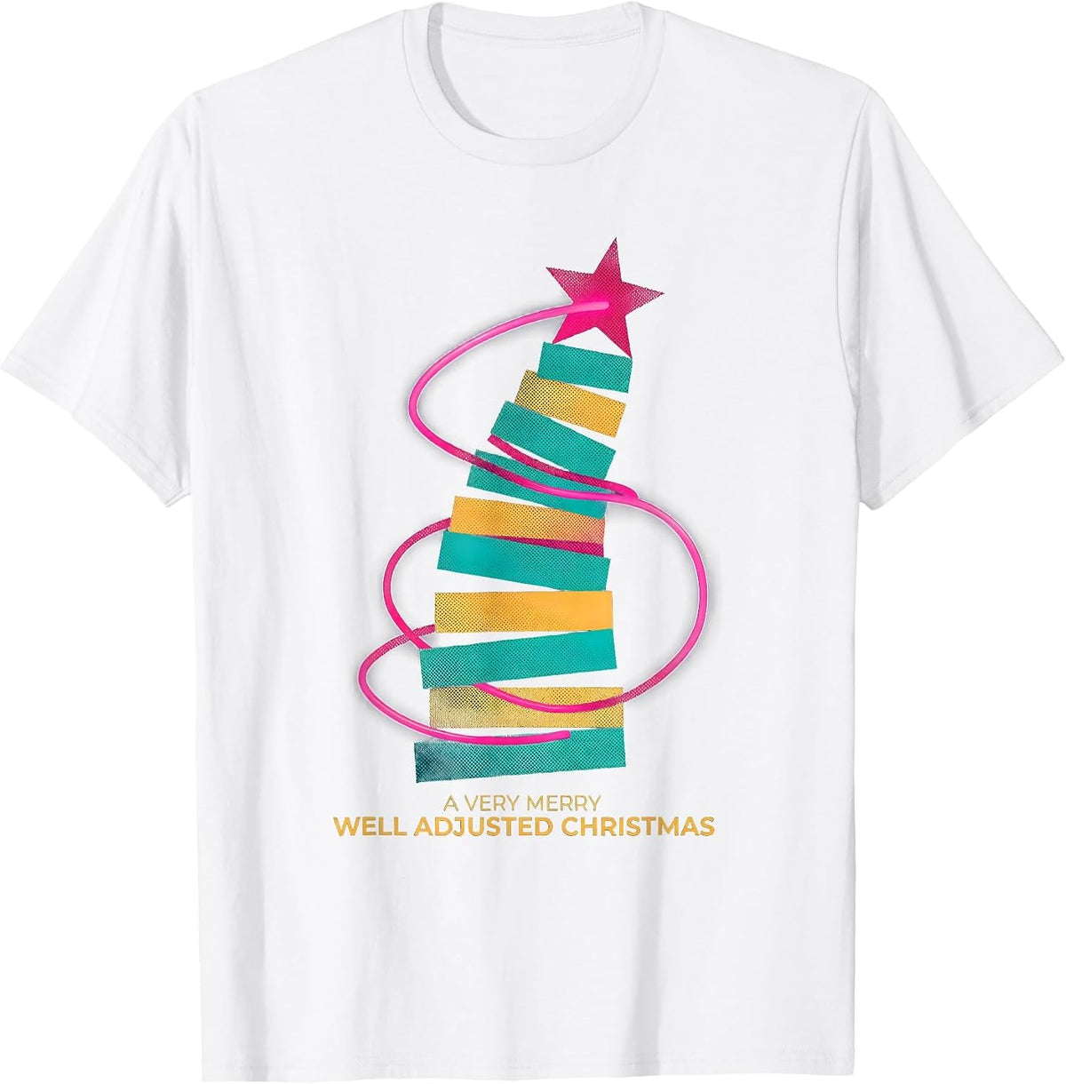 Men's A Very Merry, Well Adjusted Christmas Funny Chiropractor T-Shirt - White