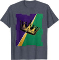 Interlocking Planes Carnival Crown Mardi Gras Party Humor T-Shirt - Heather Blue