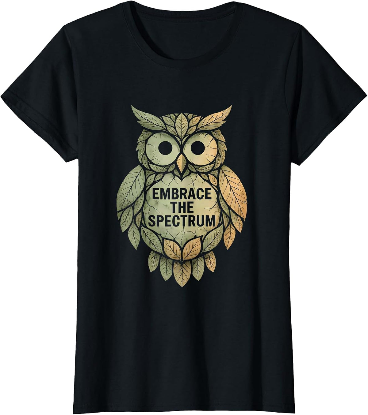 Embrace the Spectrum Autism Awareness Design T-Shirt - Black