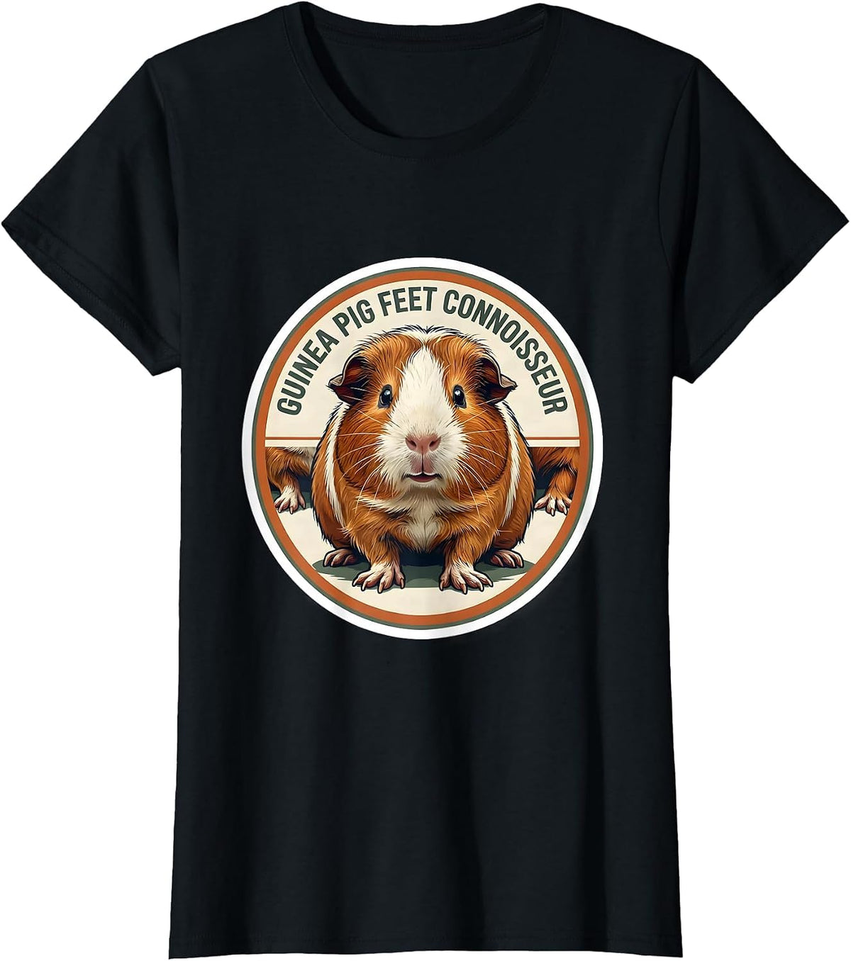 Guinea Pig Feet Connoisseur Funny Pet Lover Cavy Owner T-Shirt - Black