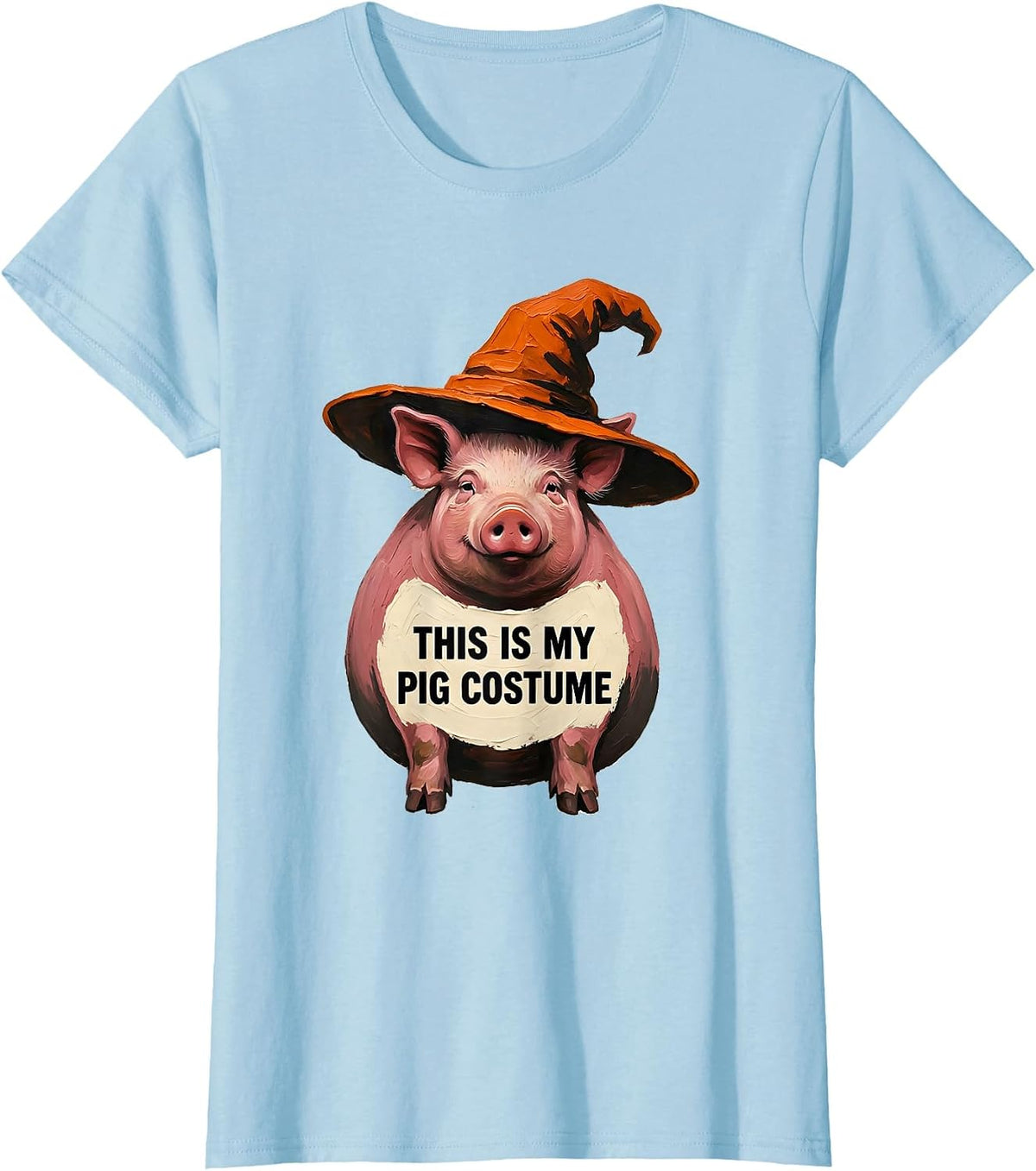 Women's This Is My Pig Costume Funny Halloween Pig Lover Gift T-Shirt - Baby Blue