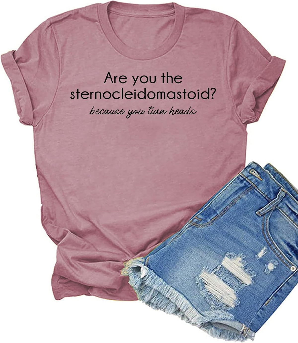 HONTOUTE Funny Anatomy Doctor Quote T-Shirt for Womens Chiropractor Short Sleeve SCM Muscle Medicine Nurse Tees Tops - Pink