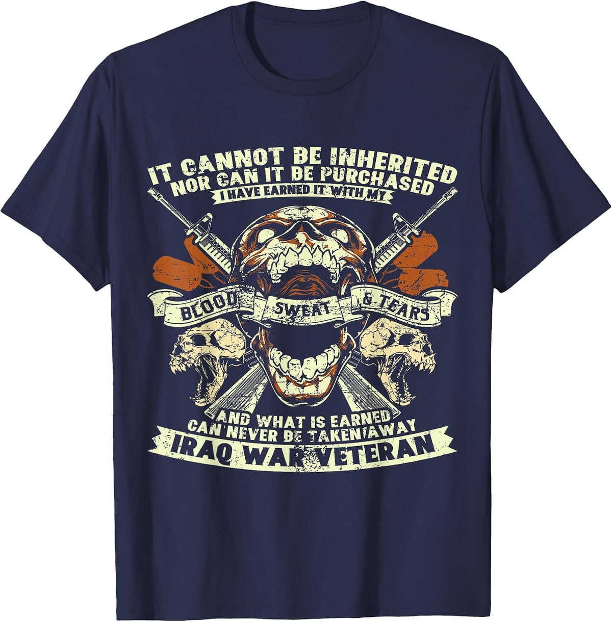Iraq Men's Veteran T-Shirts T-Shirt - Navy Blue