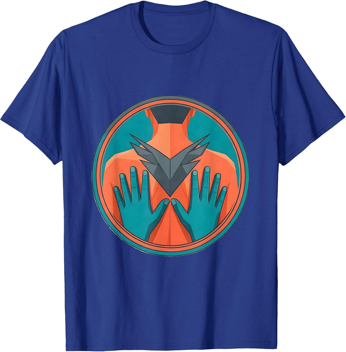 Physical Therapy Shoulder Treatment Illustration T-Shirt - Royal Blue