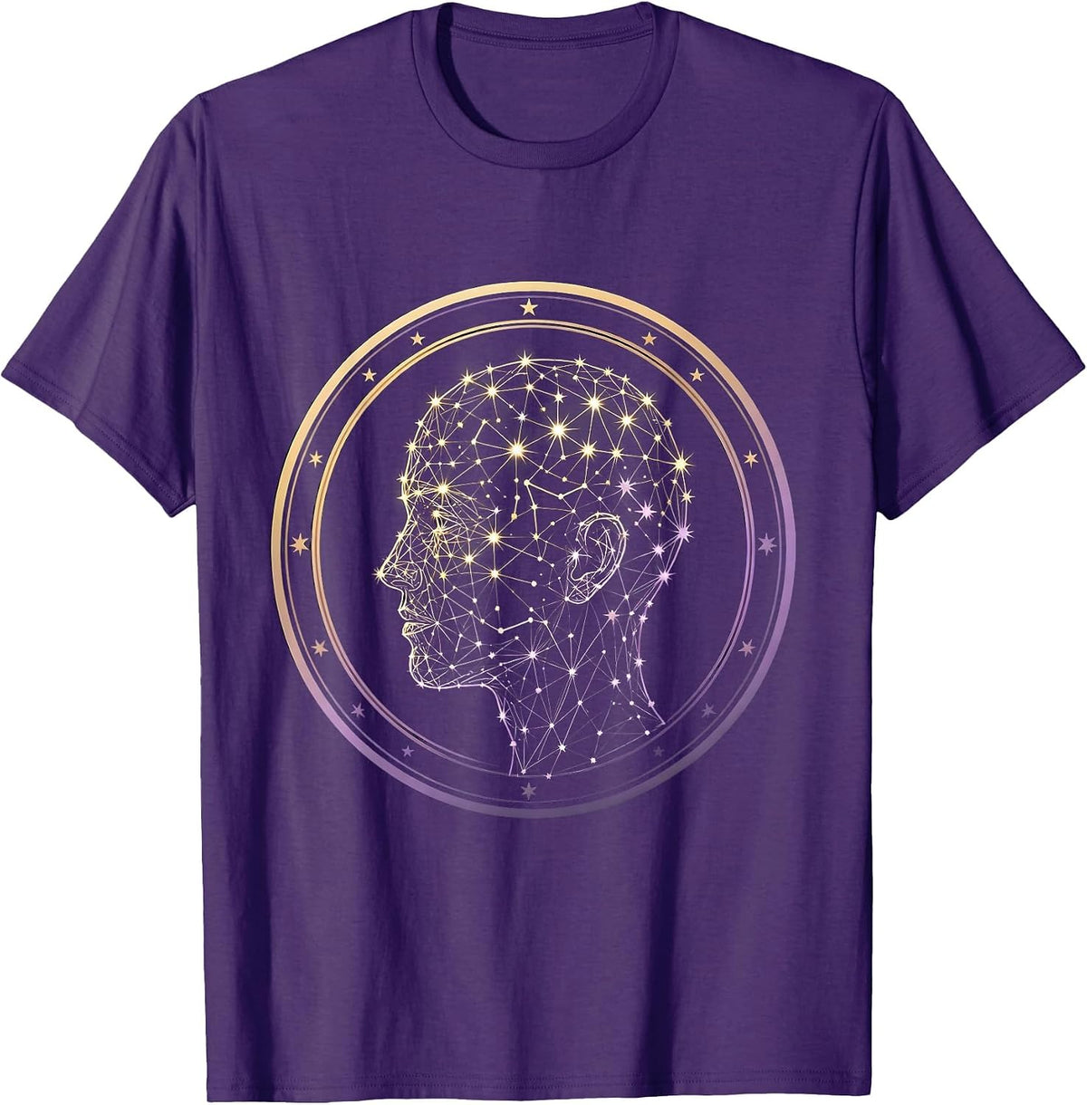 Men's Autism Awareness Constellation Profile Graphic T-Shirt - Purple