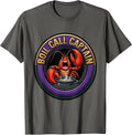 Boil Call Captain Funny Mardi Gras Crawfish Carnival Humor T-Shirt - Asphalt Grey