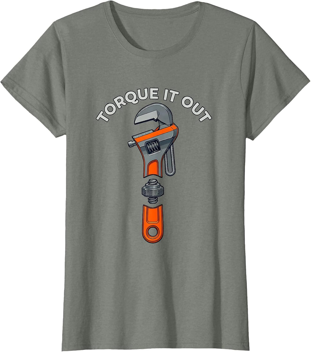 Torque It Out Mechanic Garage Design T-Shirt - Olive Heather