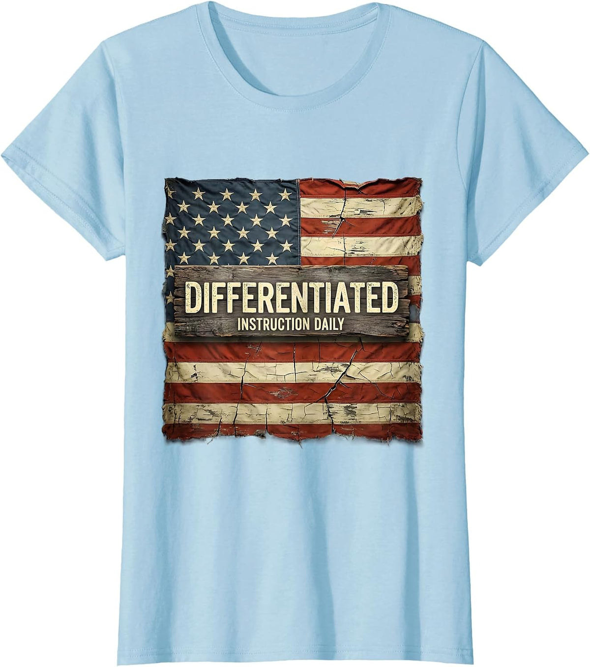Women's Differentiated Instruction Daily SPED Teacher Design T-Shirt - Baby Blue