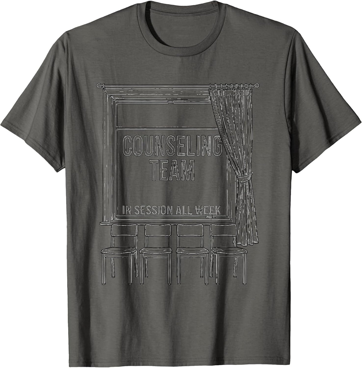 Men's Counseling Team In Session All Week School Counselor T-Shirt - Asphalt Grey