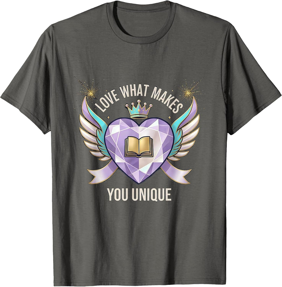 Love What Makes You Unique Special Education Design T-Shirt - Asphalt Grey