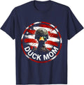 Duck Mom Proud Duck Lover Design T-Shirt - Navy Blue