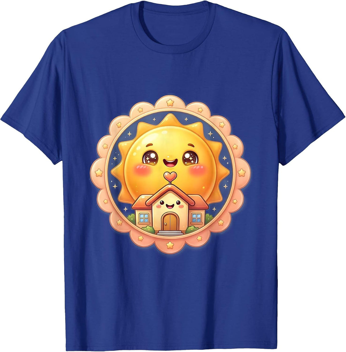 Special Education Teacher Sunrise Schoolhouse Design T-Shirt - Royal Blue