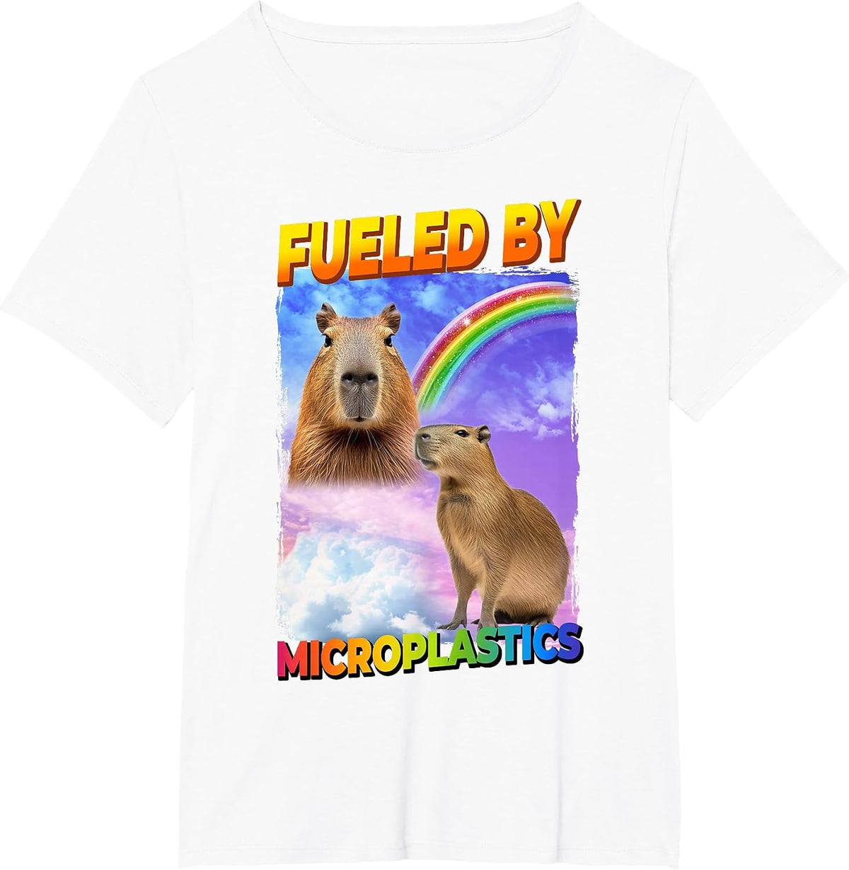 Fueled By Microplastics Capybara T-Shirt - White