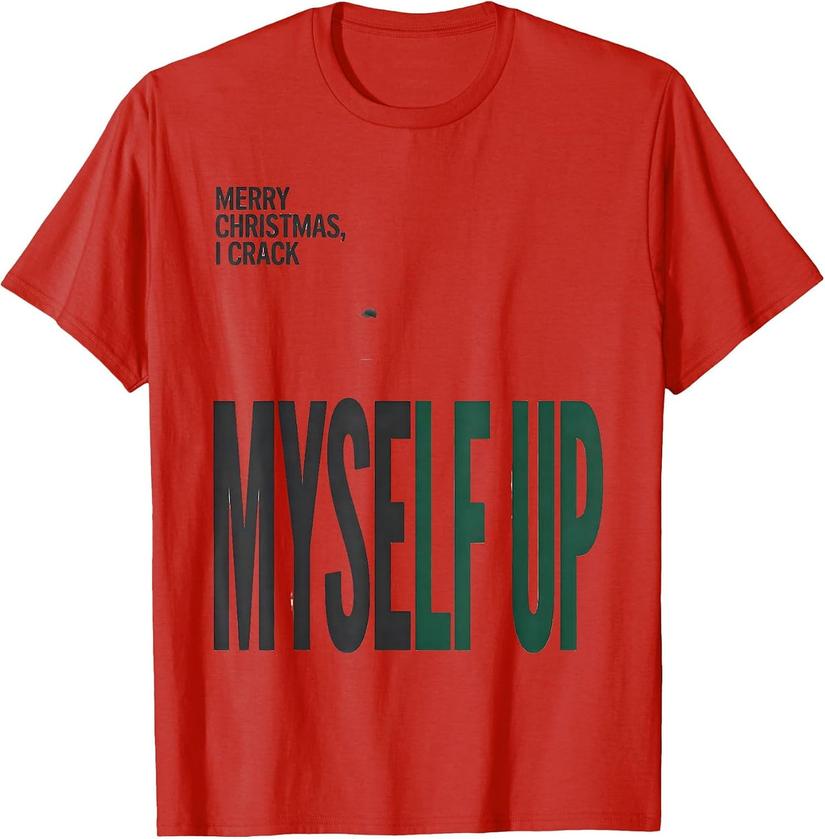 Men's Merry Christmas, I Crack Myself Up Funny Chiropractor T-Shirt - Red