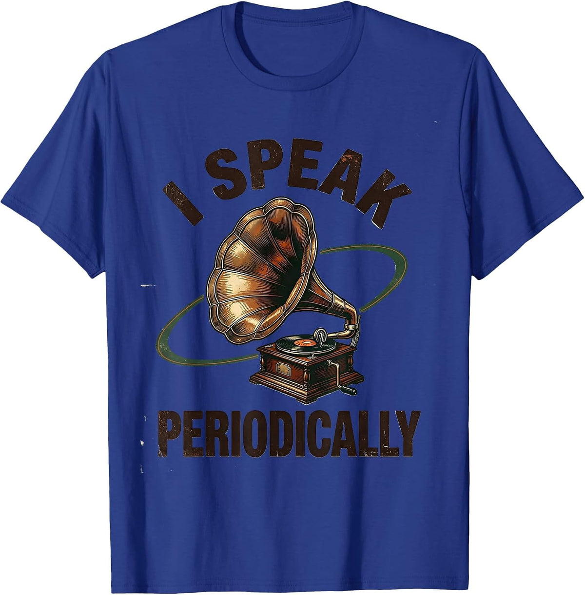Men's I Speak Periodically Vintage Science Humor Chemistry Nerd T-Shirt - Royal Blue
