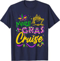 Mardi Gras Cruise Squad 2024 Matching Group Family Vacation T-Shirt - Navy Blue