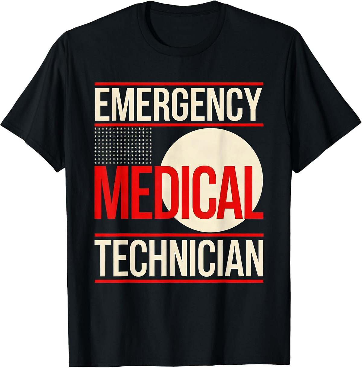 Men's Emergency Medical Technician Occupational Pride First T-Shirt - Black
