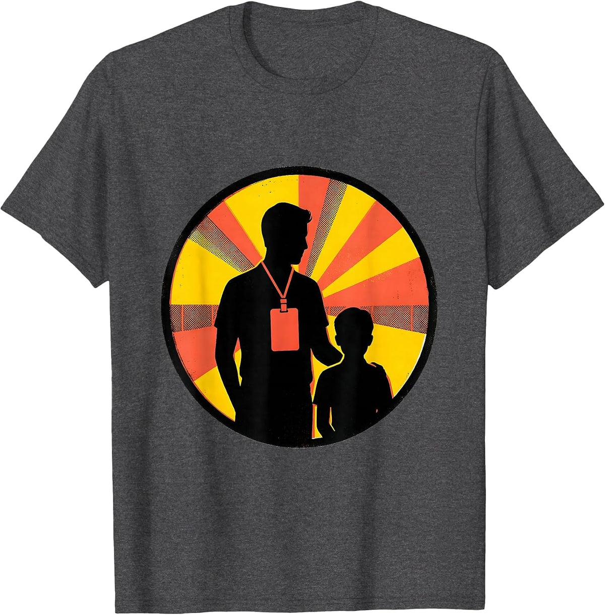 Sealed Para Badge Classroom Humor Appreciation Gift T-Shirt - Dark Heather Grey