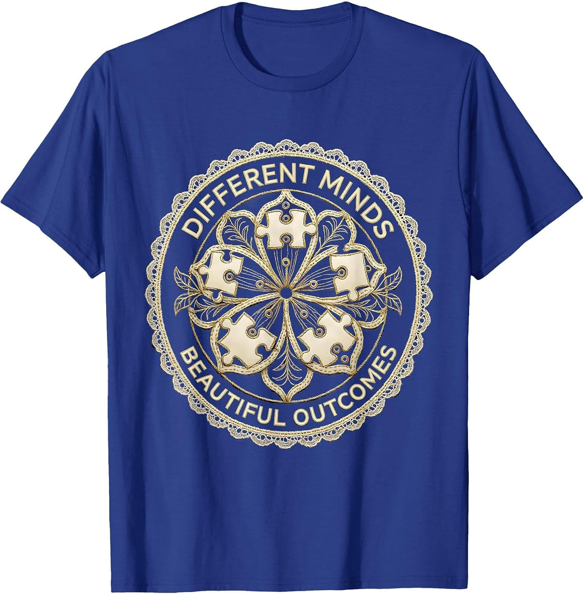 Men's Different Minds Beautiful Outcomes Special Ed Teacher T-Shirt - Royal Blue